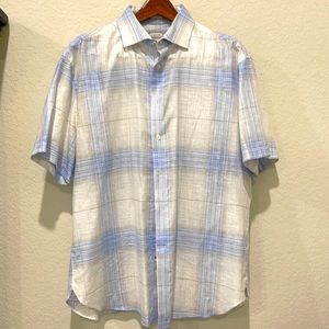 XL Men’s Joseph Abboud Linen Short Sleeve Button Down